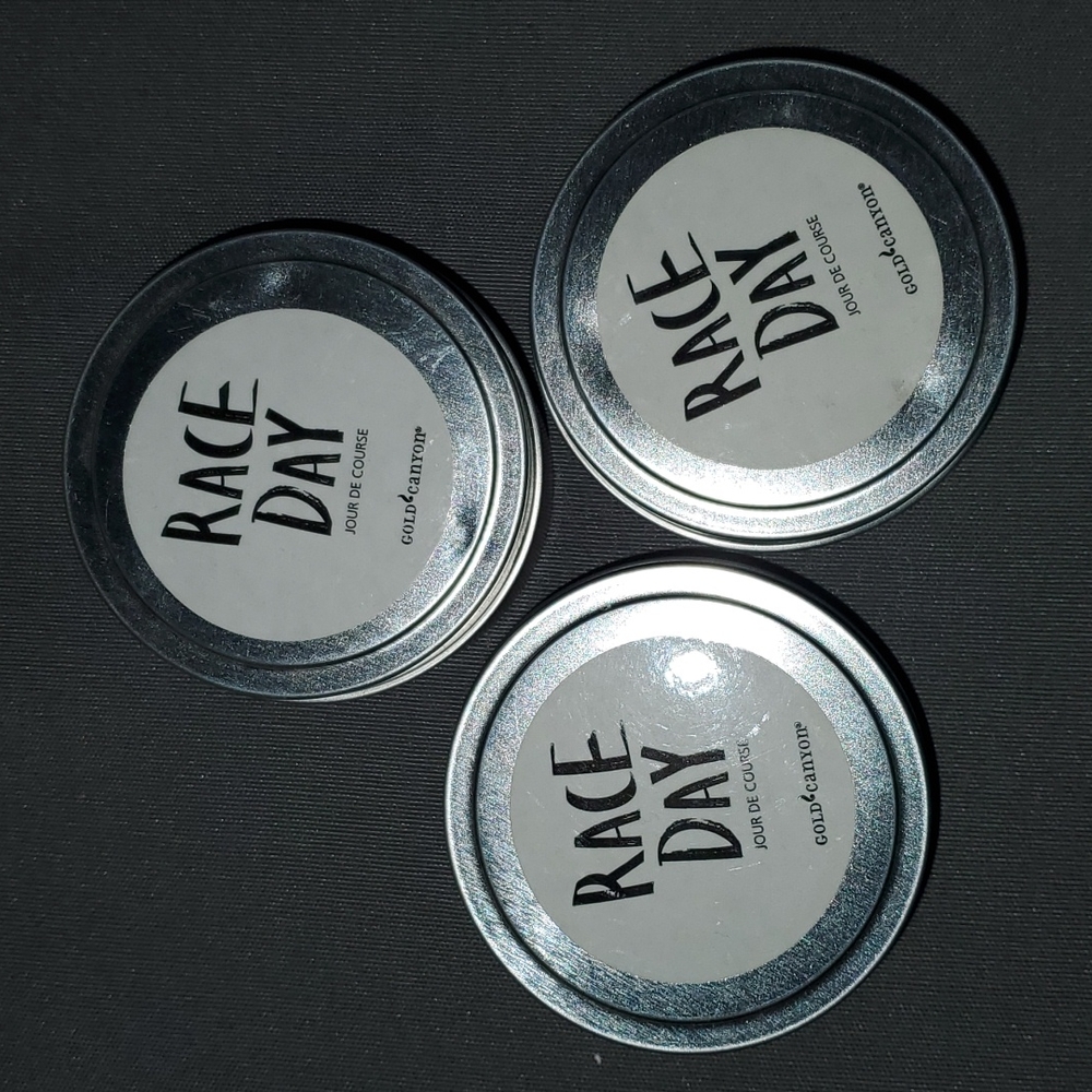 RACE DAY TRIO candles from Gold Canyon 4 oz each (Man‎ candles/joke candles)